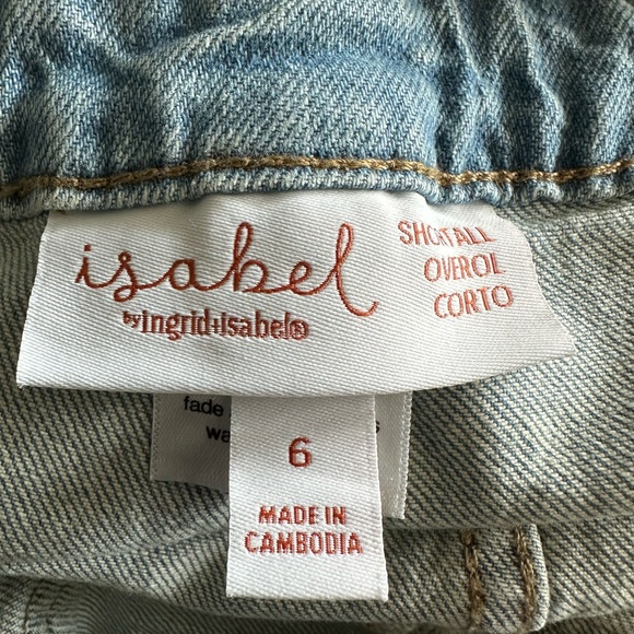 Isabel by Ingrid and Isabel Mini MaternityWomen's Light wash Denim Overalls Sz 6 - Picture 8 of 8